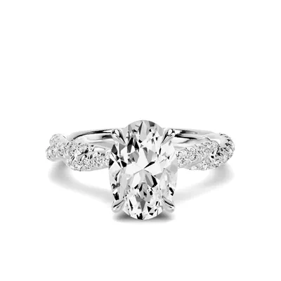 Riona Double Pavé Twist 2.00 ct. Oval Lab Engagement Ring