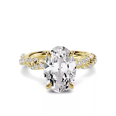 Riona Double Pavé Twist 2.50 ct. Oval Lab Engagement Ring