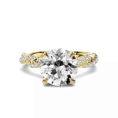 Riona Double Pavé Twist 3.00 ct. Round Lab Engagement Ring