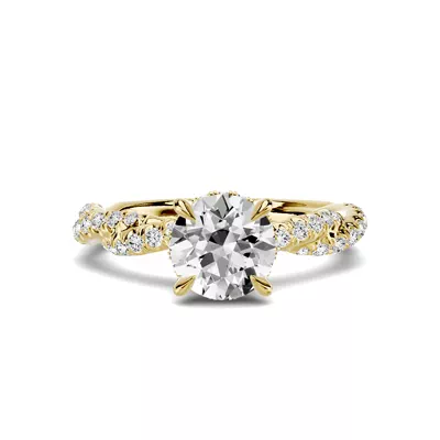 Riona Double Pavé Twist Hidden Halo 1.00 ct. Round Lab Engagement Ring