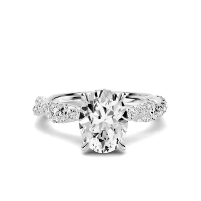 Riona Double Pavé Twist Hidden Halo 1.50 ct. Oval Lab Engagement Ring