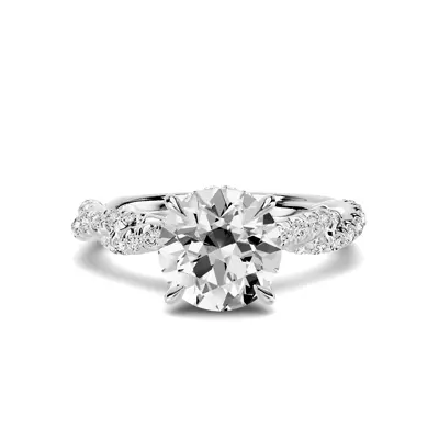 Riona Double Pavé Twist Hidden Halo 1.50 ct. Round Lab Engagement Ring