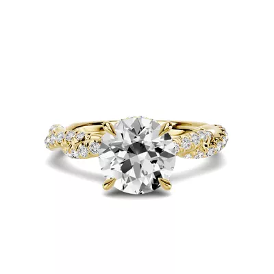 Riona Double Pavé Twist Hidden Halo 1.50 ct. Round Lab Engagement Ring