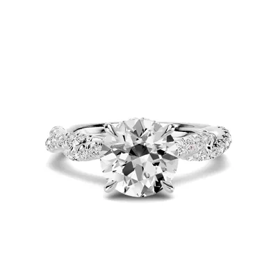 Riona Double Pavé Twist Hidden Halo 1.50 ct. Round Lab Engagement Ring