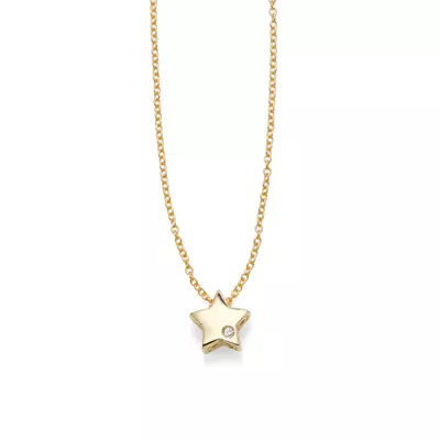 Star Diamond Gold Necklace