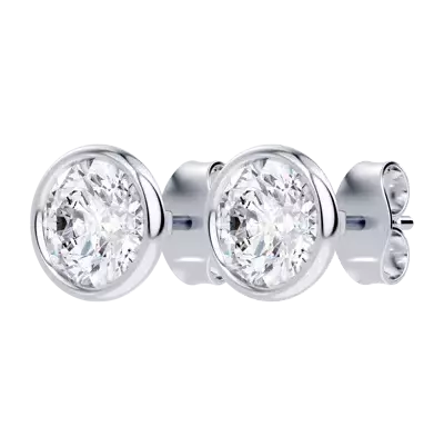 Modern Bezel-Set Diamond Stud Earrings (1 ct. tw.)
