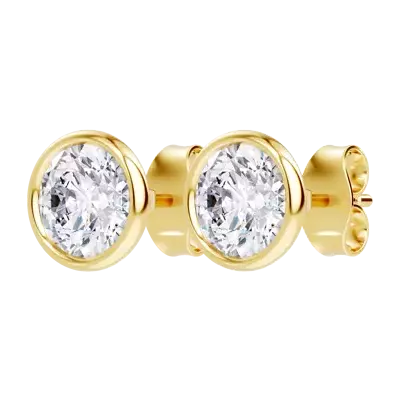 Modern Bezel-Set Diamond Stud Earrings (1 ct. tw.)
