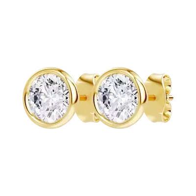Modern Bezel-Set Diamond Stud Earrings (2 ct. tw.)