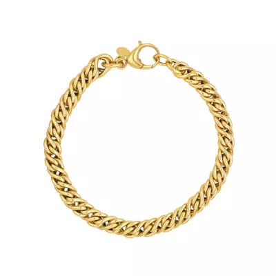 Woven Rope Link Gold Bracelet