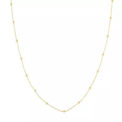 Mini Bead Station Gold Necklace