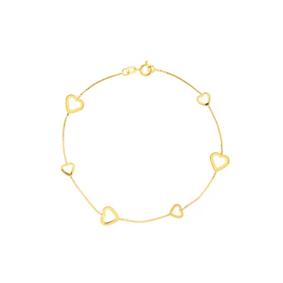 Open Heart Station Gold Bracelet