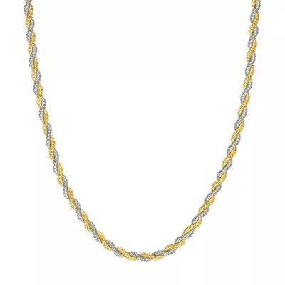 Two-Tone Braided Snake Chain Necklace
