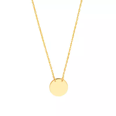 Mini Disc Gold Necklace
