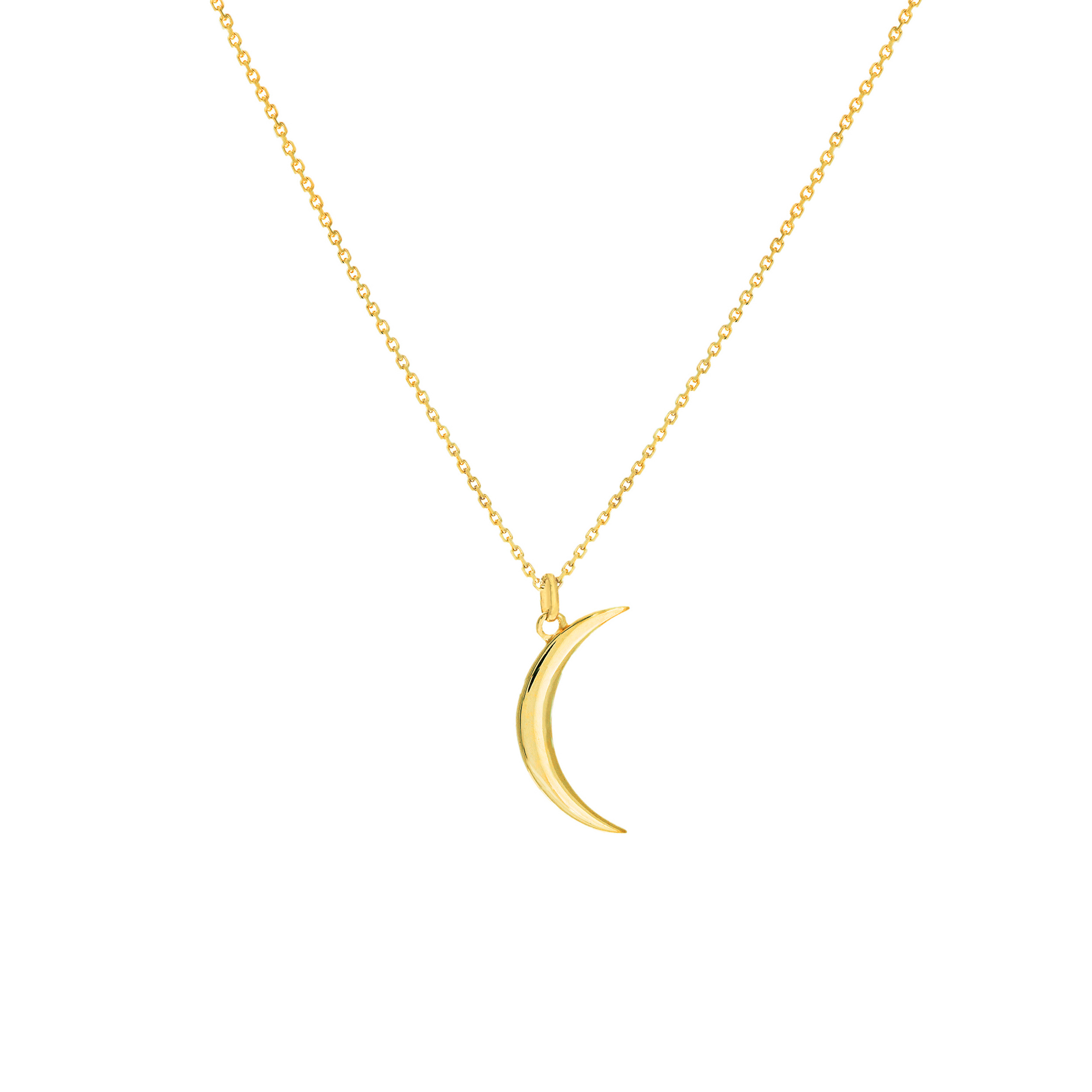Crescent Moon Gold Necklace