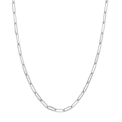 Paper Clip Chain Gold Necklace (3.8mm, 18 inches)
