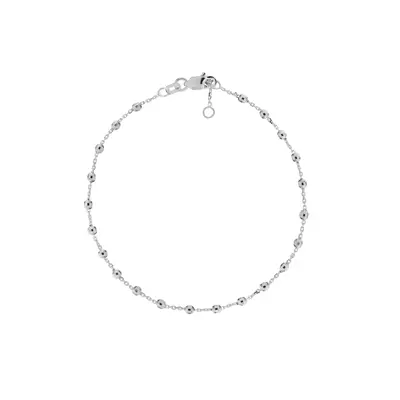 Faceted Bead Station Gold Bracelet