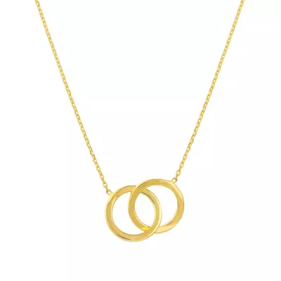 Interlocking Gold Circle Necklace