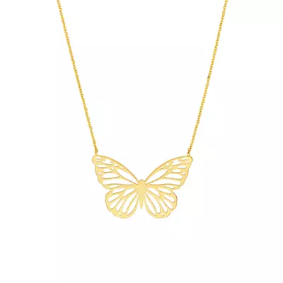 Openwork Butterfly Gold Necklace