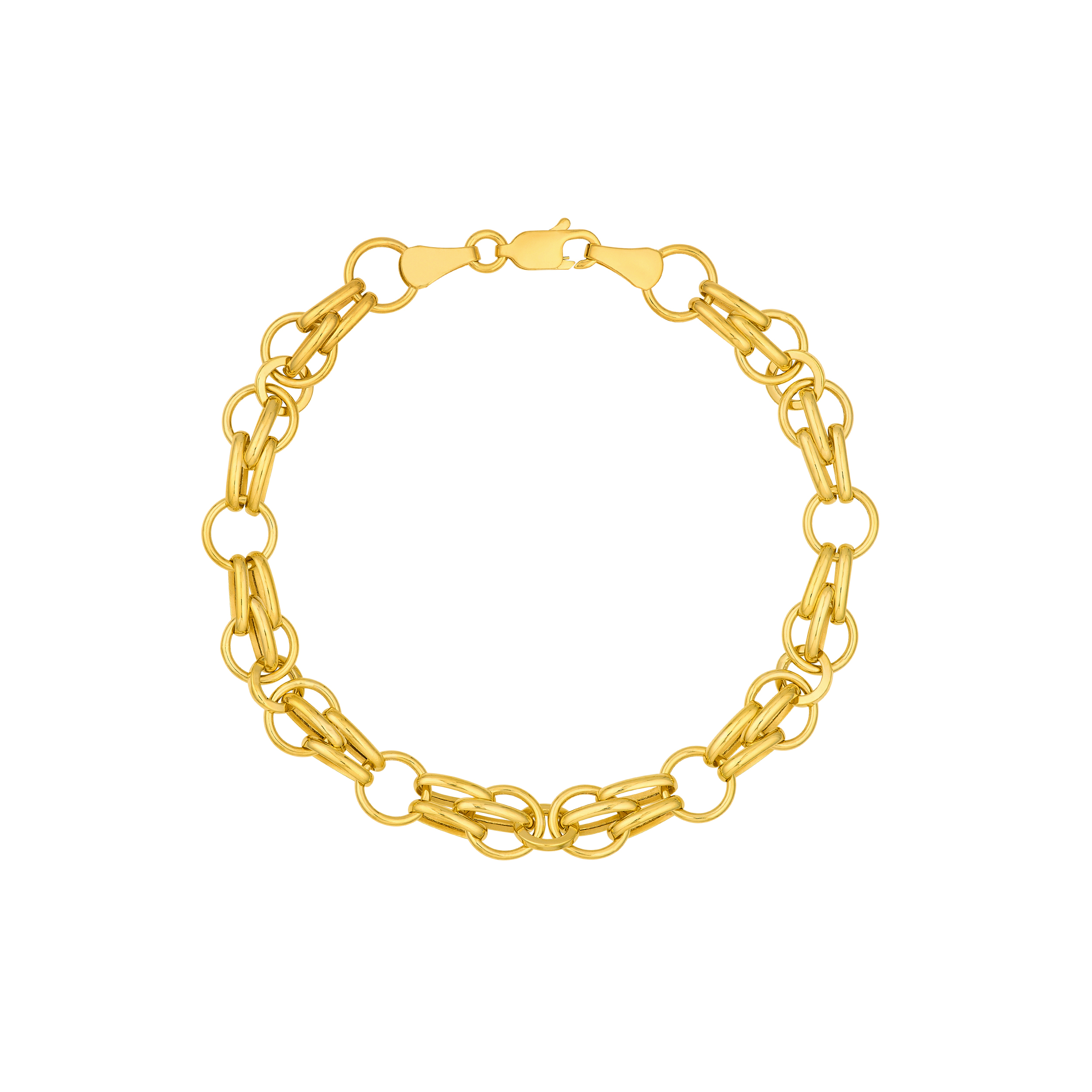 Figure Eight Link Gold Bracelet