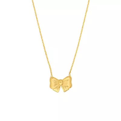 Bow Gold Necklace