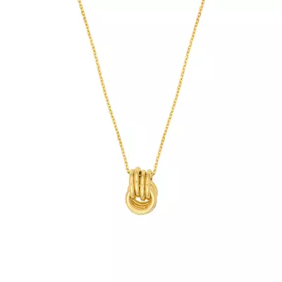 Stacked Gold Ring Necklace