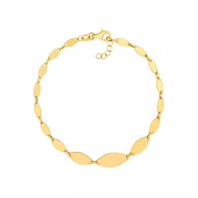 Graduated Oval Link Gold Bracelet