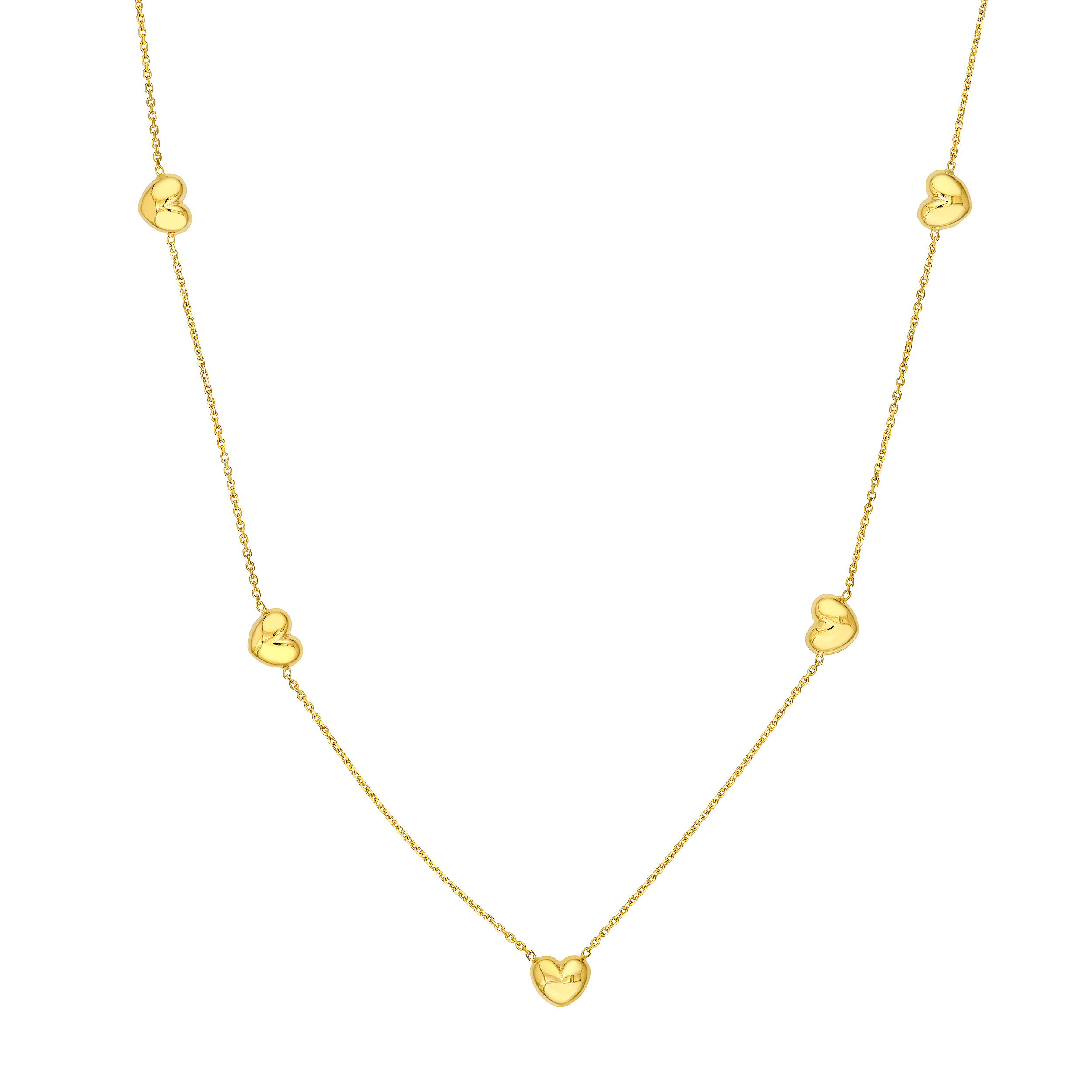 Heart Station Gold Necklace