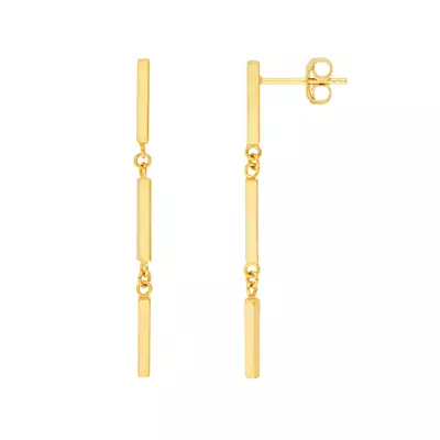 Bar Gold Drop Earrings