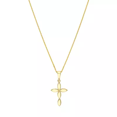 Marquise Cross Gold Necklace