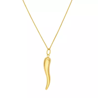 Italian Horn Gold Necklace