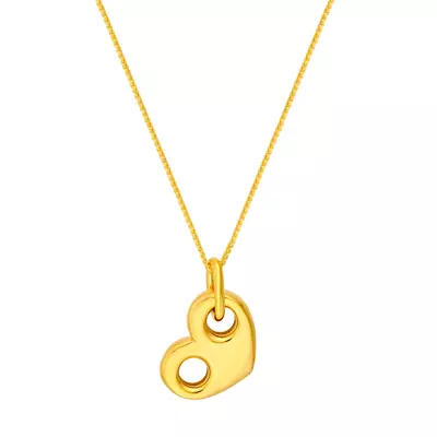 Mariner Heart Gold Necklace