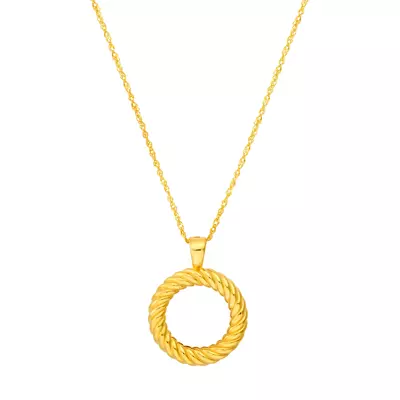 Rope Circle Gold Necklace