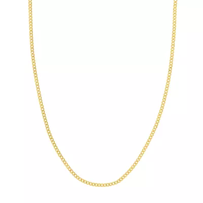 Curb Chain Gold Necklace (2.7mm, 20 inches)
