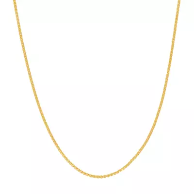Wheat Chain Gold Necklace (0.85mm, 18 inches)