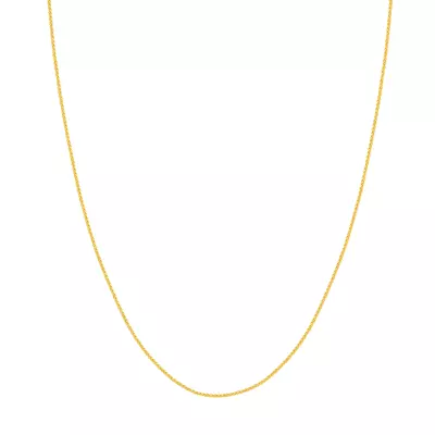 Wheat Chain Gold Necklace (1.05mm, 18 inches)
