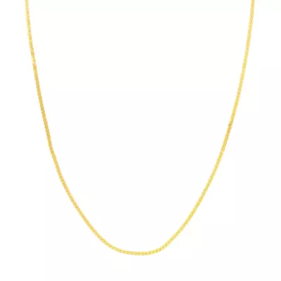 Serpentine Chain Gold Necklace (2mm)