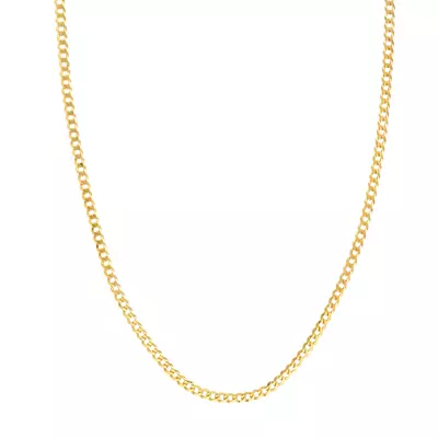 Curb Chain Gold Necklace (3.7mm, 20 inches)