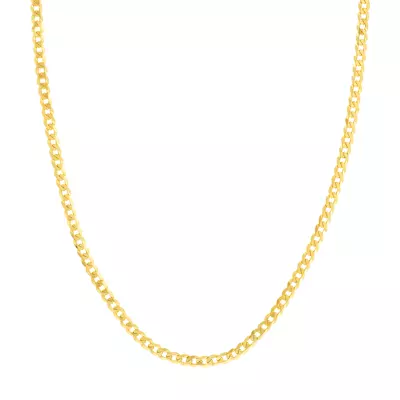 Curb Chain Gold Necklace (4.5mm, 22 inches)
