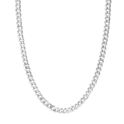 Cuban Silver Necklace (7.05mm, 24")