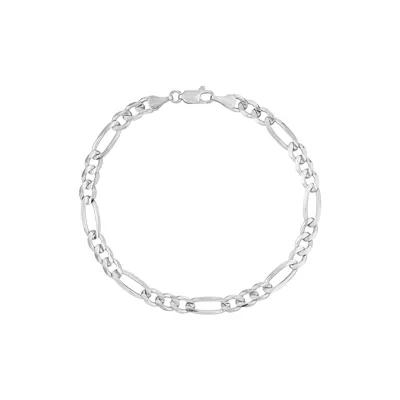 Concave Figaro Silver Bracelet (5.8mm, 8.5")