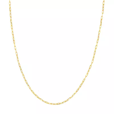 Paper Clip Chain Gold Necklace (1.95mm, 20 inches)
