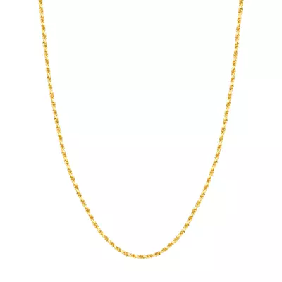 Rope Chain Gold Necklace (3.0mm, 24 inches)