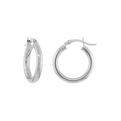 Slim Tubular Gold Hoop Earrings (20 mm)