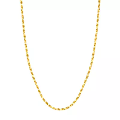 Rope Chain Gold Necklace (3.8mm, 24 inches)