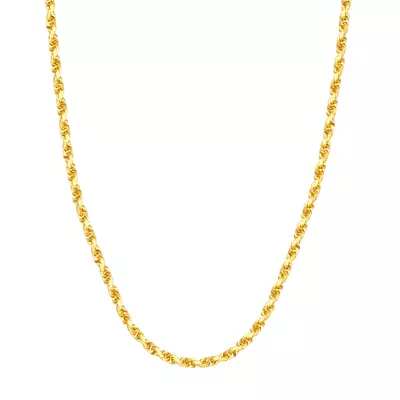 Rope Chain Gold Necklace (4.4mm, 20 inches)