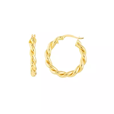 Braided Gold Hoop Earrings