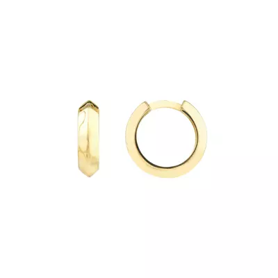 Knife-Edge Gold Huggie Earrings