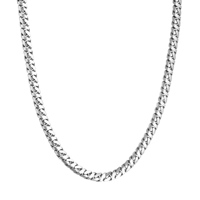 Curb Silver Necklace