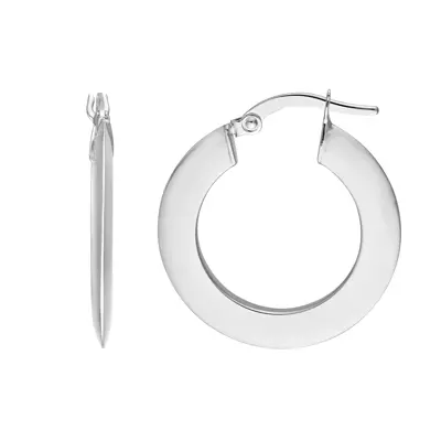 Slim Knife-Edge Gold Hoop Earrings