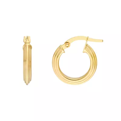 Ripple Contour Hoop Earrings
